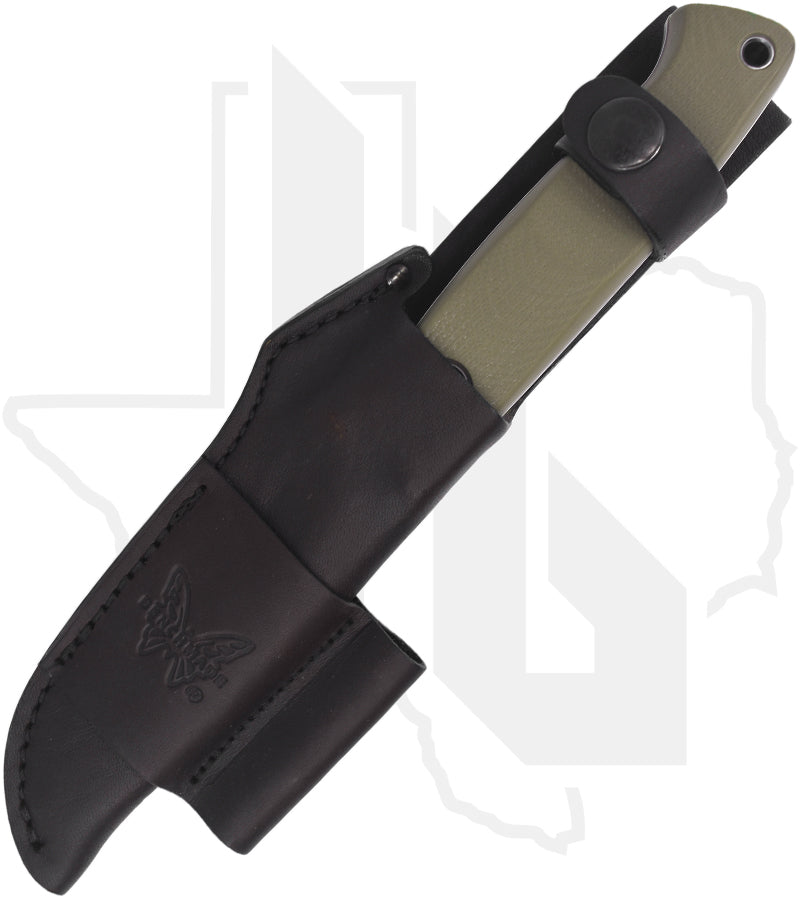 Benchmade Blue Class Bushcrafter Sibert 163-1 - OD Green G-10, Stonewashed