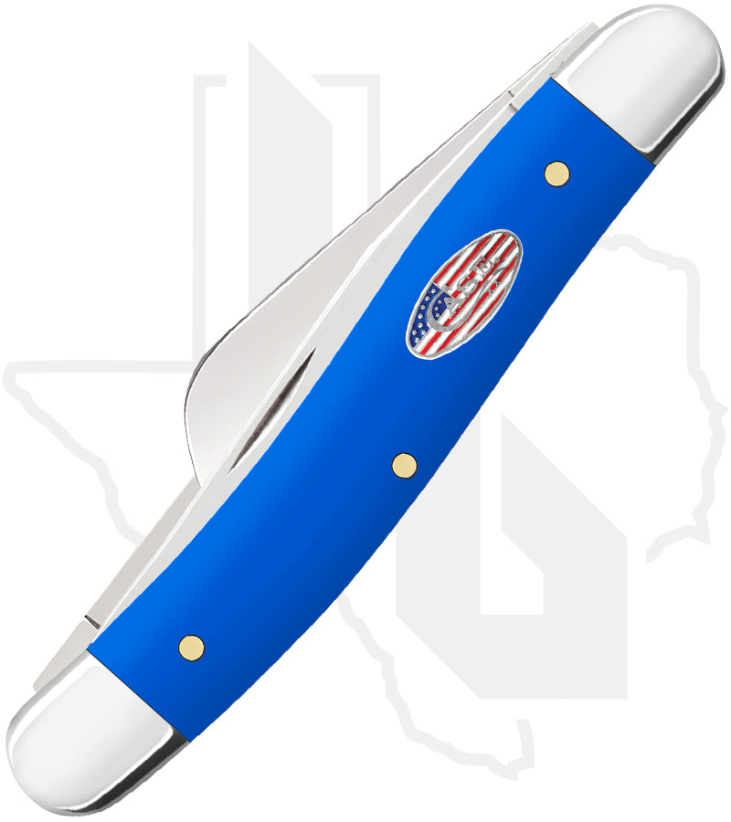 W.R. Case Medium Stockman 16402 - Royal Blue Synthetic, Smooth (4318 SS)