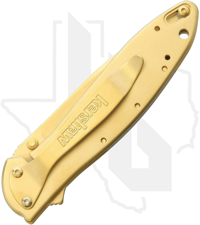 Kershaw Leek Ken Onion 1660G - Gold Stainless Steel, Gold