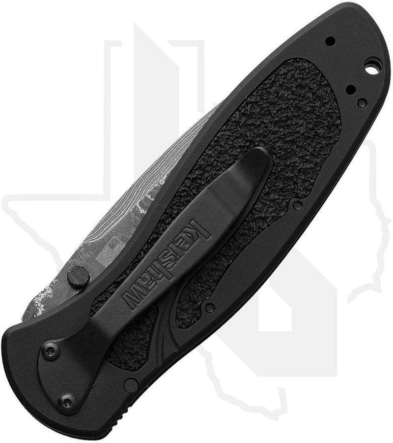 Kershaw Blur Ken Onion 1670BLKDAM - Black Aluminum, Damascus
