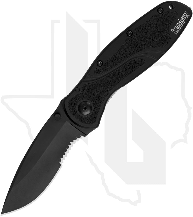 Kershaw Blur Ken Onion 1670GBBLKST - Black Aluminum, Black Cerakote
