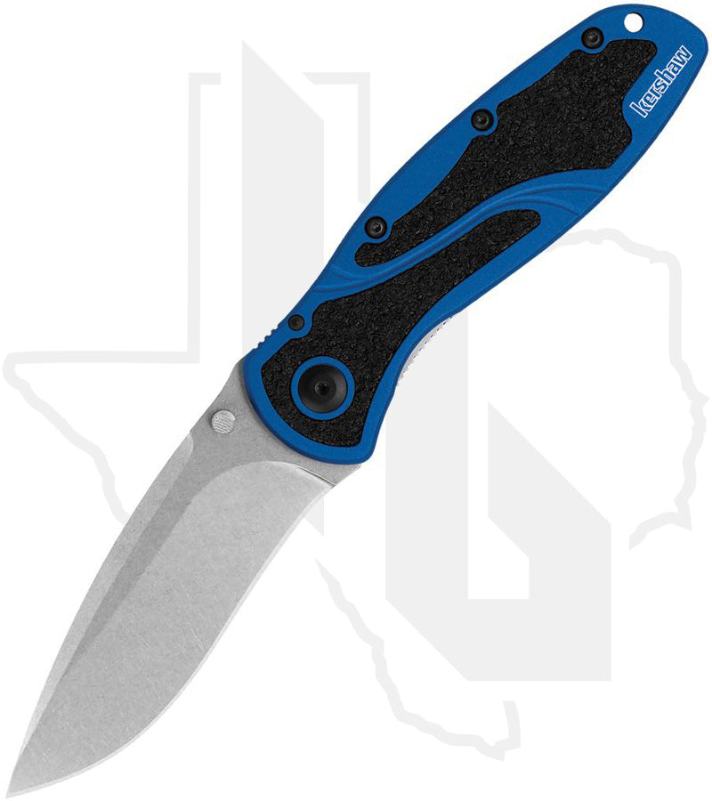 Kershaw Blur Ken Onion 1670NBMAG - Navy Blue Aluminum, Stonewashed