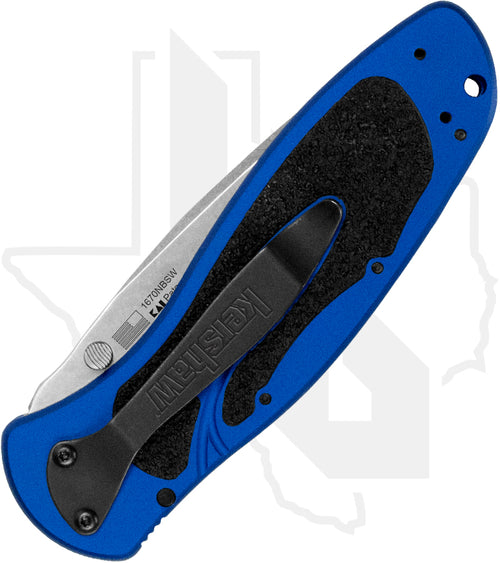Kershaw Blur Ken Onion 1670NBSW - Blue Aluminum, Stonewashed
