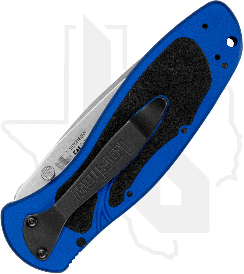 Kershaw Blur Ken Onion 1670NBSW - Blue Aluminum, Stonewashed