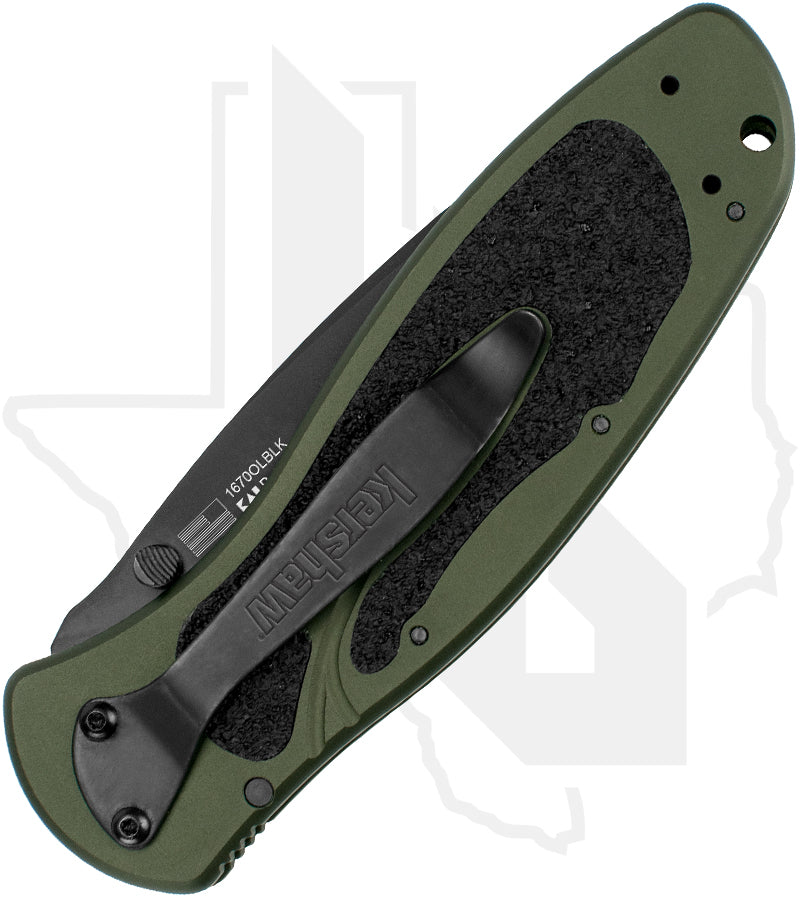 Kershaw Blur Ken Onion 1670OLBLK - OD Green Aluminum, Black Cerakote