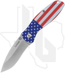 Kershaw Blur Ken Onion 1670USA - USA Flag Aluminum, Stonewashed
