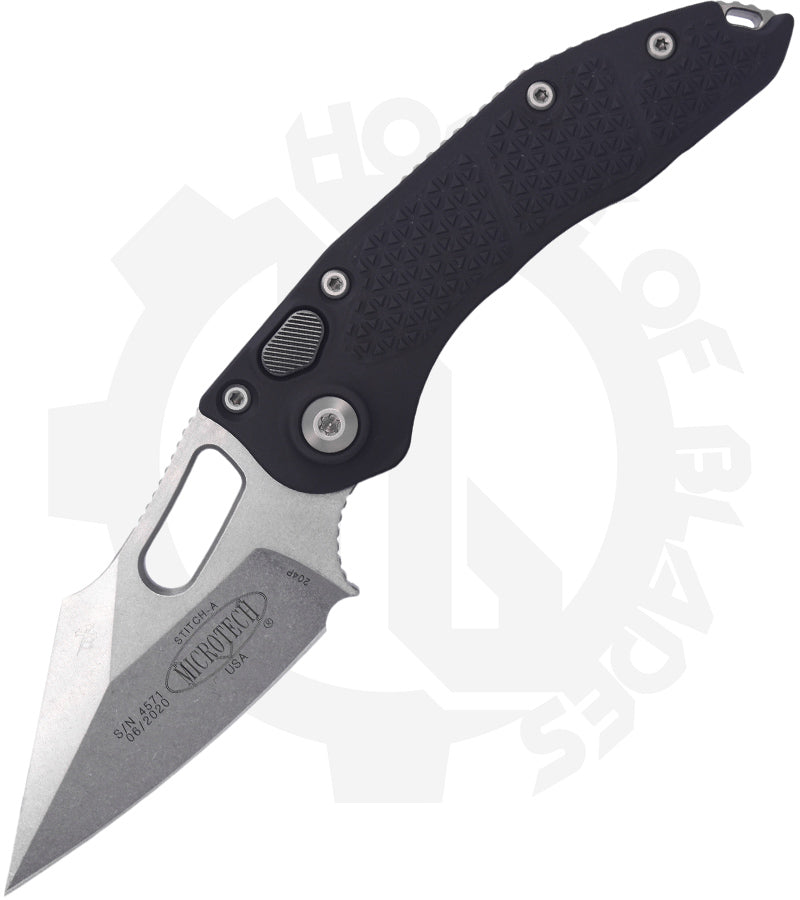 Microtech Stitch 169-10 - Black, Stonewash