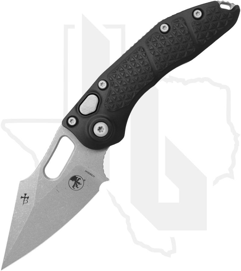 Microtech M-Stitch Auto 169M-10AP - Single Edge, Apocalyptic, Black Aluminum