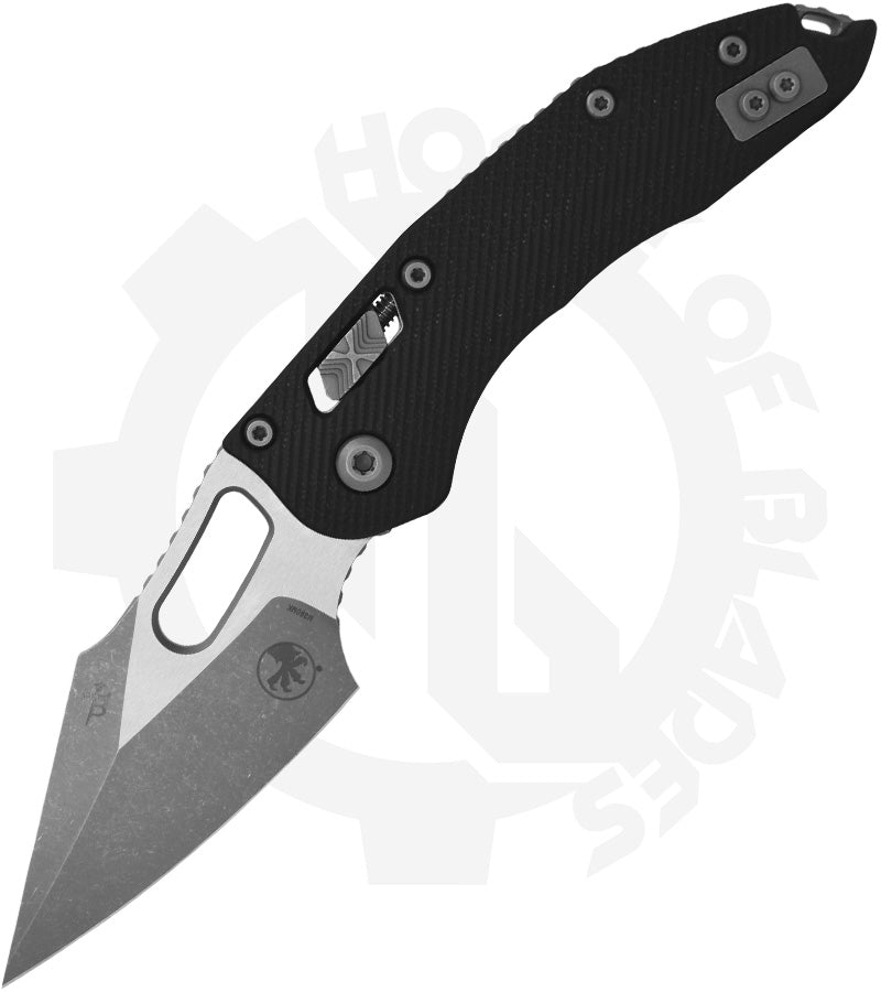 Microtech Stitch 169RL-10APFLGTBK - Single Edge, Apocalyptic, Fluted, G-10, Black