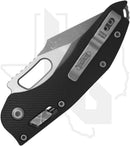 Microtech Stitch 169RL-10APFLGTBK - Single Edge, Apocalyptic, Fluted Black G-10