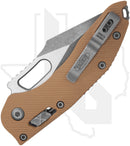 Microtech Stitch 169RL-10APFLGTTA - Single Edge, Apocalyptic, Fluted Tan G-10
