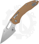 Microtech Stitch 169RL-10FLGTTA - Single Edge, Stonewash, G-10, Fluted, Tan