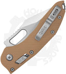 Microtech Stitch 169RL-10FLGTTA - Single Edge, Stonewash, G-10, Fluted, Tan