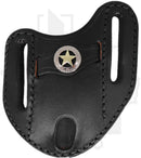 A & M Leather #17 Trapper Sheath 17-BK-PL - Black, Vertical
