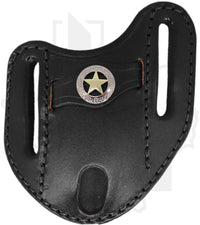 A & M Leather #17 Trapper Sheath 17-BK-PL - Black, Vertical