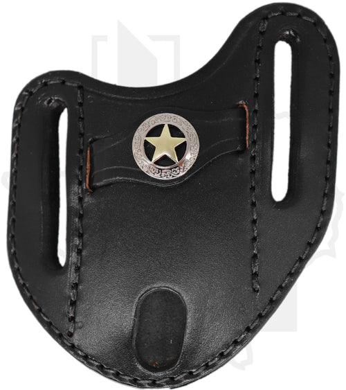 A & M Leather #17 Trapper Sheath 17-BK-PL - Black, Vertical