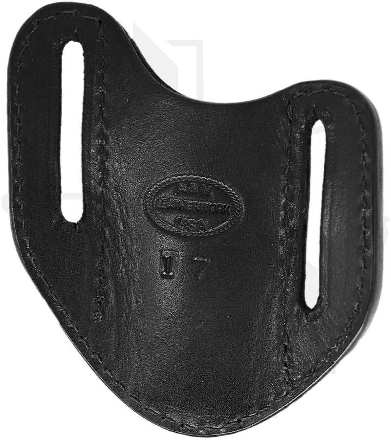 A & M Leather #17 Trapper Sheath 17-BK-PL - Black, Vertical