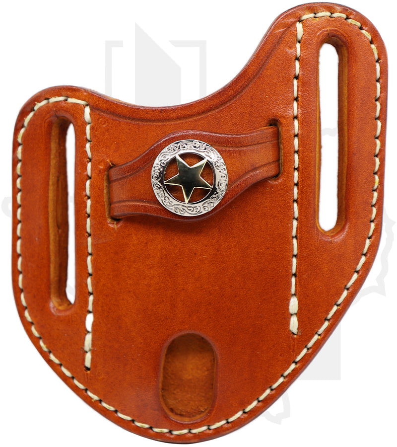A & M Leather #17 Trapper Sheath 17-ST-PL - Saddle Tan, Vertical