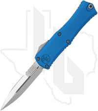 Microtech Hera II Mini 1701M-10BL - Bayonet, Stonewashed, Blue Aluminum