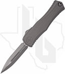 Microtech Hera II 1702-10APNC - Double Edge, Apocalyptic, Natural Clear Aluminum