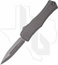 Microtech Hera II 1702-10APNC - Double Edge, Apocalyptic, Natural Clear Aluminum