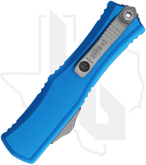 Microtech Hera II Mini 1702M-10APBL - Double Edge, Apocalyptic, Blue Aluminum