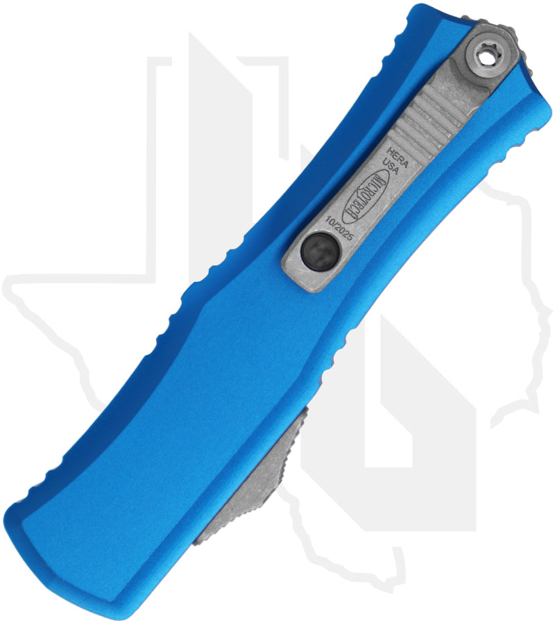 Microtech Hera II Mini 1702M-10APBL - Double Edge, Apocalyptic, Blue Aluminum