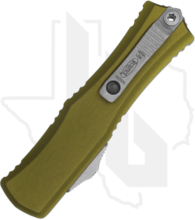 Microtech Hera II Mini 1702M-10APOD - Double Edge, OD Green, Apocalyptic