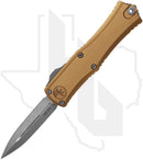 Microtech Hera II Mini 1702M-10APTA - Double Edge, Apocalyptic, Tan Aluminum