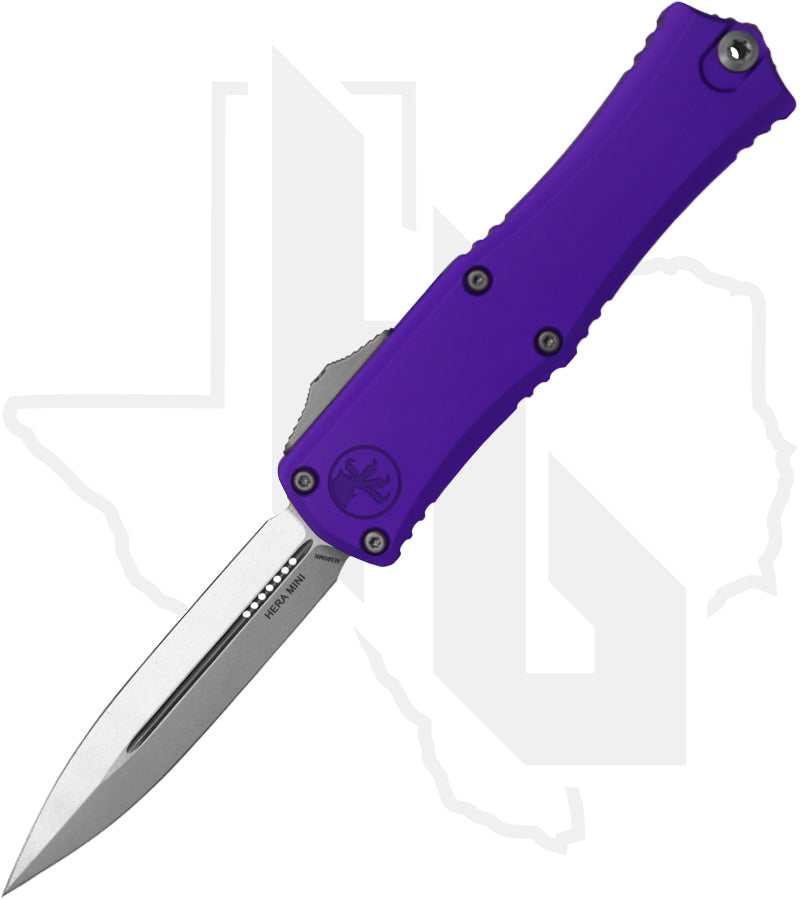 Microtech Hera II Mini 1702M-10PU - Double Edge, Stonewashed