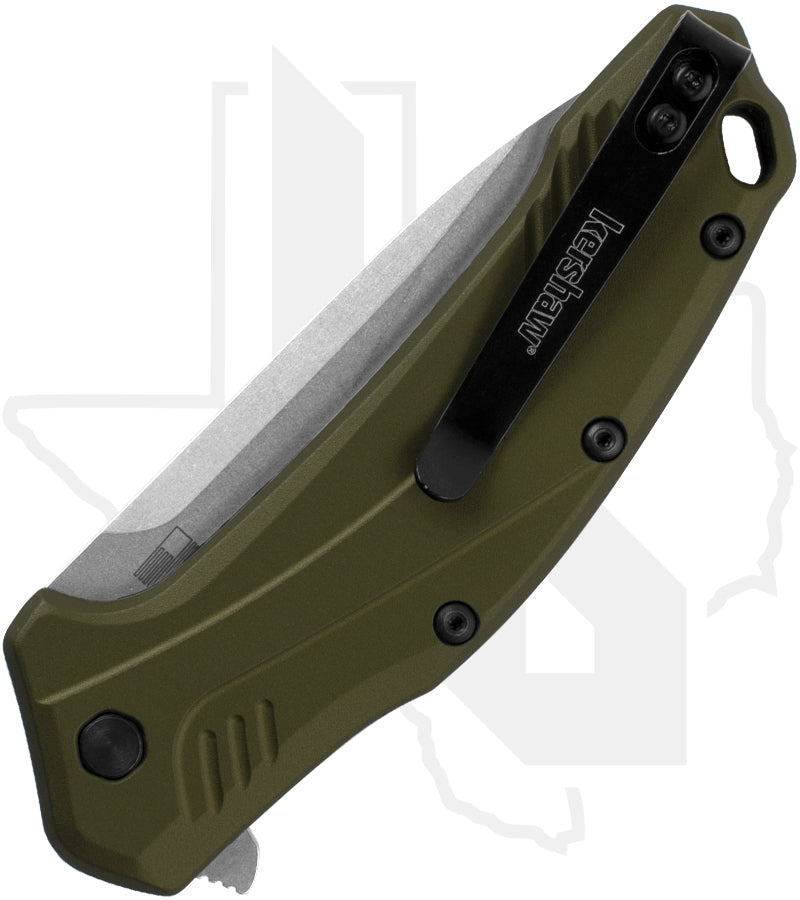 Kershaw Link 1776OLSW - OD Green Aluminum, Stonewashed