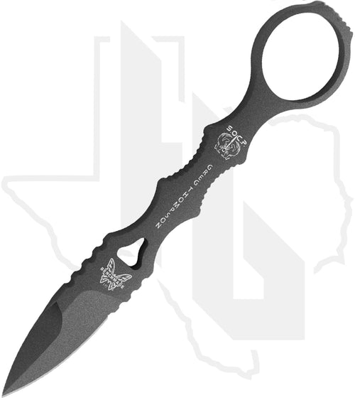 Benchmade Black Class Mini SOCP Dagger 177GY - Tungsten Cerakote, Black Sheath