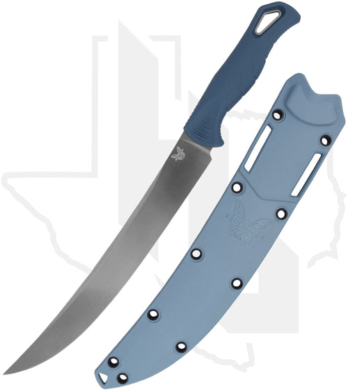 Benchmade Water Line Fishcrafter 9" 18020 - Depth Blue Santoprene, Stonewashed
