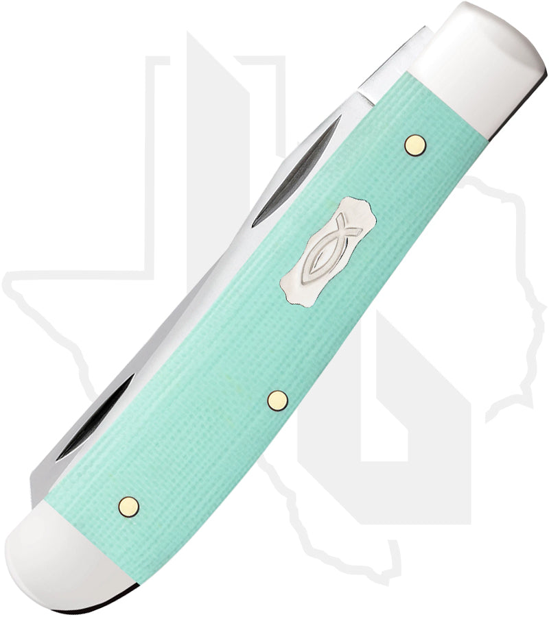 W.R. Case Mini Trapper 18101 - Seafoam Green, G-10 Smooth (10207 SS)