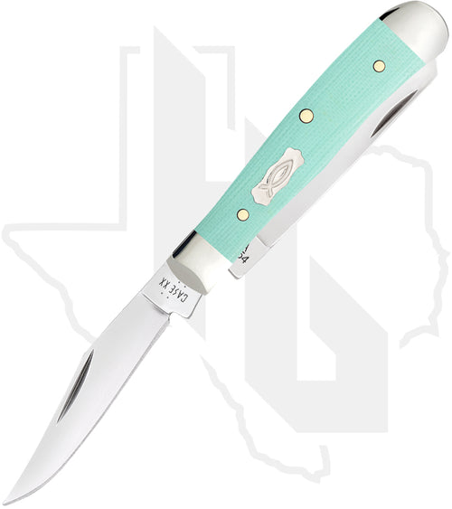 W.R. Case Tiny Trapper 18110 - Seafoam Green G-10, Smooth (102154 SS)