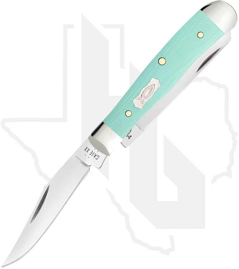 W.R. Case Tiny Trapper 18110 - Seafoam Green G-10, Smooth (102154 SS)