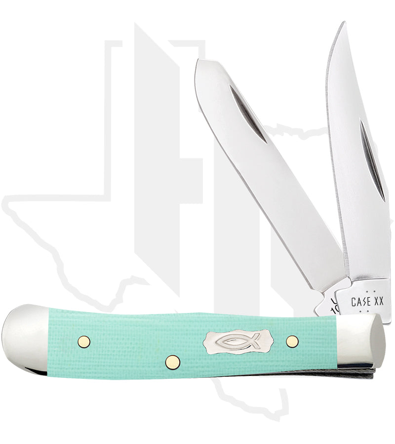 W.R. Case Tiny Trapper 18110 - Seafoam Green G-10, Smooth (102154 SS)