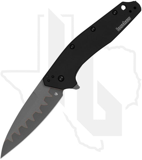 Kershaw Dividend 1812BLKCB - Black Aluminum, Bead Blasted