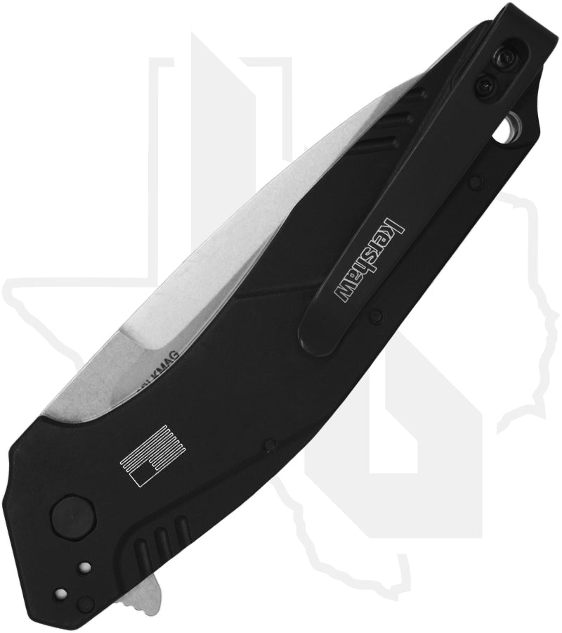 Kershaw Dividend 1812BLKMAG - Black Aluminum, Stonewashed