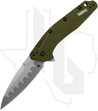 Kershaw Dividend 1812OLCB - OD Green Aluminum, Bead Blasted