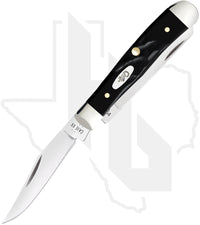 W.R. Case Tiny Trapper 18241 - Black Synthetic, Rough Jig (62154 SS)