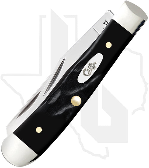 W.R. Case Tiny Trapper 18241 - Black Synthetic, Rough Jig (62154 SS)