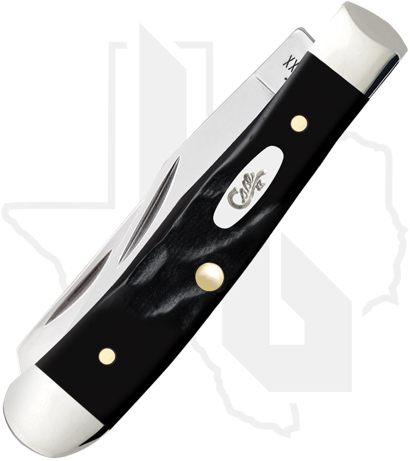 W.R. Case Tiny Trapper 18241 - Black Synthetic, Rough Jig (62154 SS)