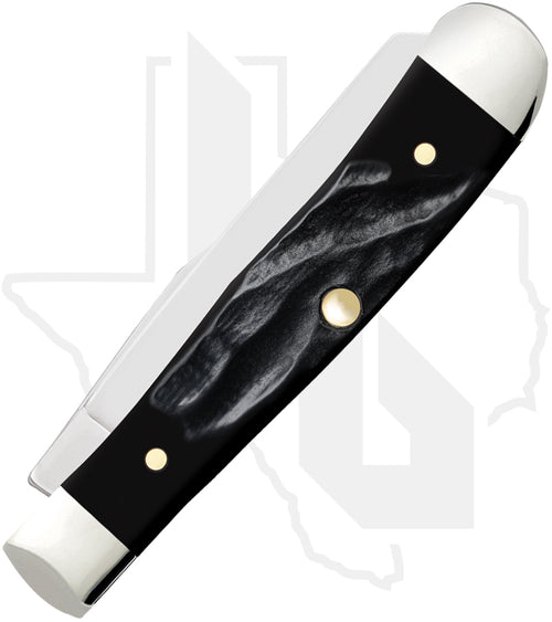 W.R. Case Tiny Trapper 18241 - Black Synthetic, Rough Jig (62154 SS)