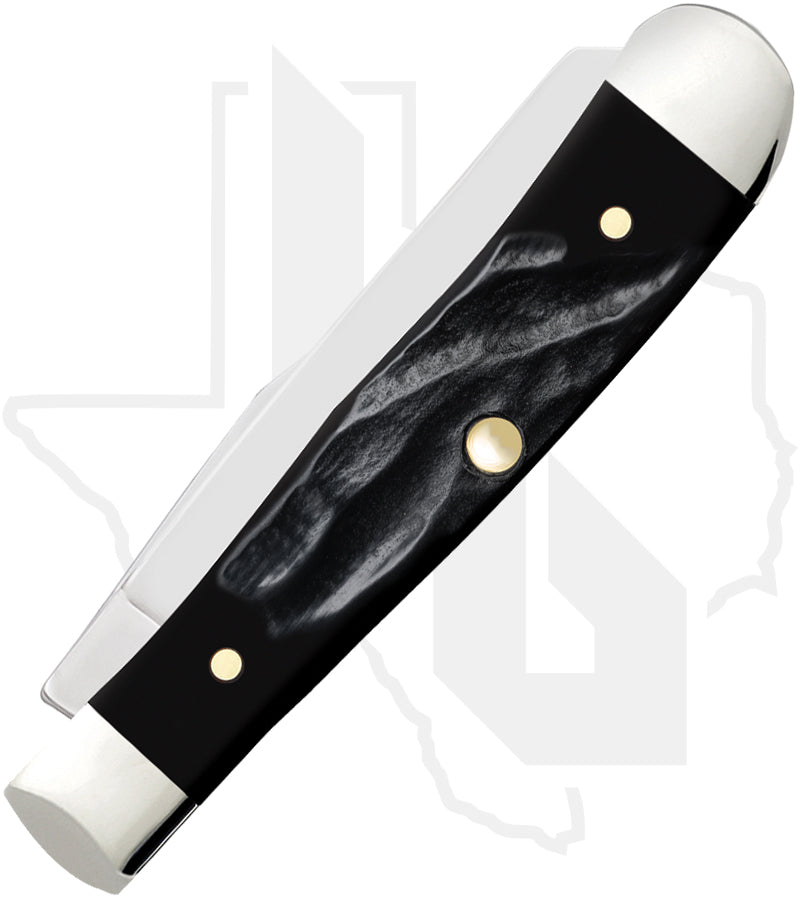 W.R. Case Tiny Trapper 18241 - Black Synthetic, Rough Jig (62154 SS)