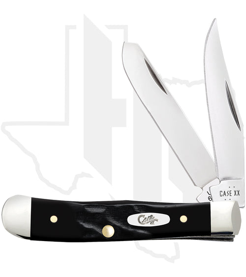 W.R. Case Tiny Trapper 18241 - Black Synthetic, Rough Jig (62154 SS)