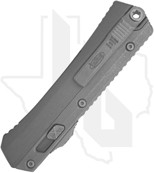 Microtech Glykon 184-10APNC - Bayonet, Apocalyptic Overlay, Natural Clear Aluminum