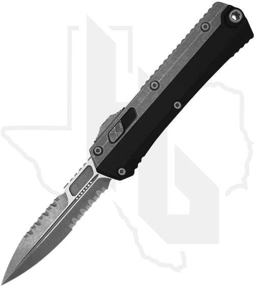 Microtech Glykon 184-12AP - Bayonet, Apocalyptic Overlay, Black Aluminum