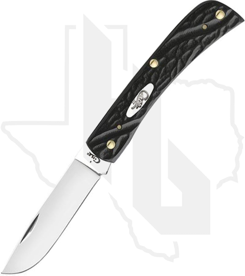 W.R. Case Sod Buster Jr 18229 - Black Synthetic, Rough Jig (6137 SS)