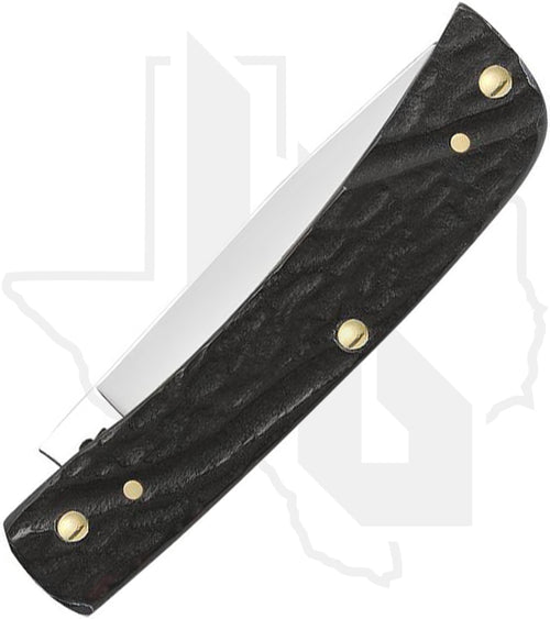 W.R. Case Sod Buster Jr 18229 - Black Synthetic, Rough Jig (6137 SS)